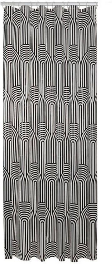 Sealskin Brave Douchegordijn 180x200 cm PEVA Zwart Wit 800148