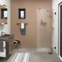 Sealskin I AM Walk in type A3 (divider) 1000mm mat zwart 8mm helder veiligheidsglas met antikalk CCKA31006195100 - Thumbnail 4