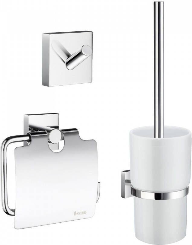 Smedbo Complete Toiletborstelset Smart Pack House Messing Chroom