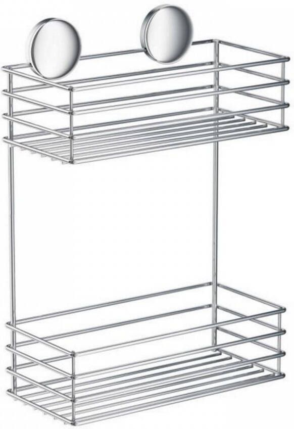 Smedbo Beslagsboden douchemand 25x32x12cm zelfklevend RVS Gepolijst Edelstaal B1202