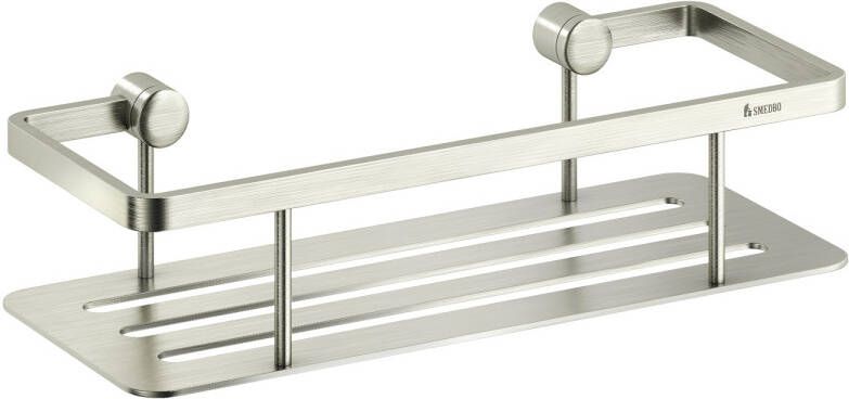 Smedbo Sideline douchekorf 25x10 3 cm met bodemplaat geborsteld nikkel