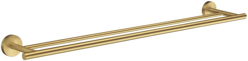 Smedbo Home Handdoekhouder 64.8x4.8x12cm zelfklevend boren Massief messing Mat messing HV3364