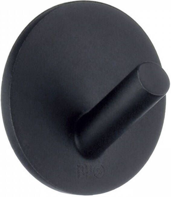 Smedbo Haak Xtra Design Mini Rond Zelfklevend Mat Zwart