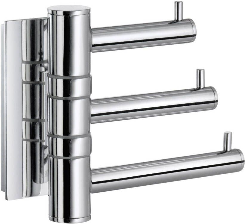 Smedbo Pool Handdoekhouder 8.2x9.3x4cm zelfklevend boren Massief messing Chroom ZK327