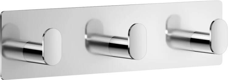 Smedbo Beslagboden Cube Handdoekhouder 19.2x4.8x3cm zelfklevend RVS Chroom BK459