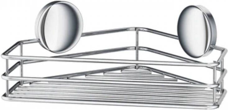 Smedbo Beslagsboden hoekdouchemand 25x7x20cm zelfklevend RVS Gepolijst Edelstaal B1201 - Foto 2