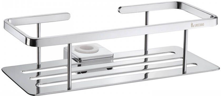 Smedbo Design draadkorf met bodemplaat toepasbaar op douche glijstang chroom