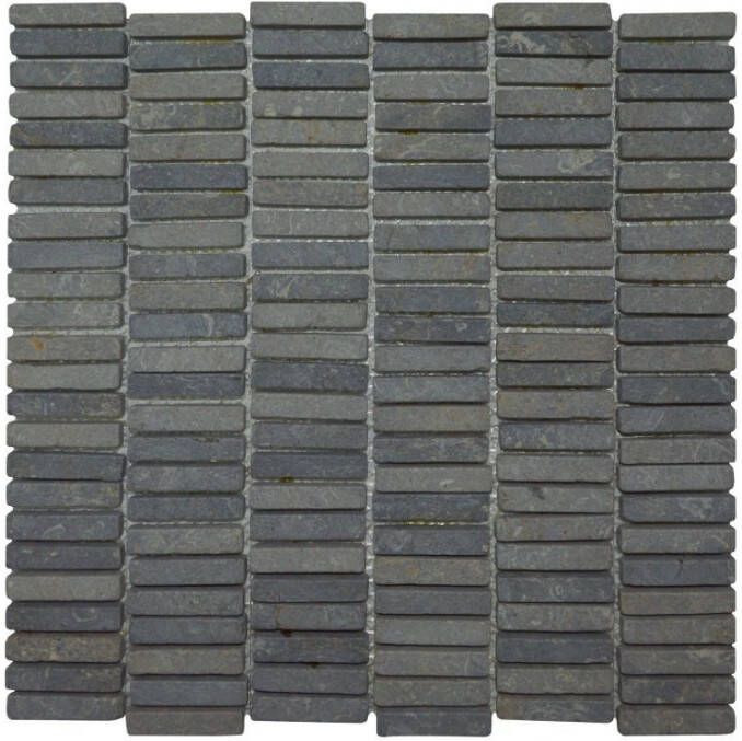 Stabigo Mozaiek Parquet 1x4.8 30x30 cm Marmer Light Grey
