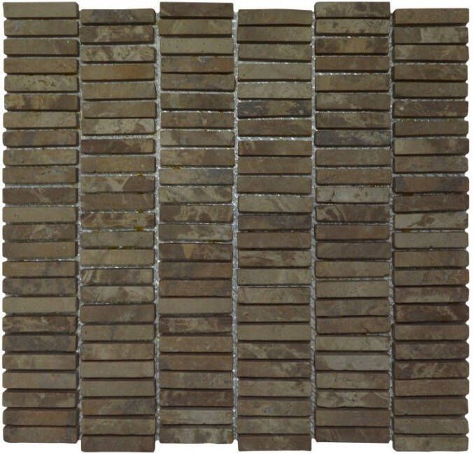Stabigo Mozaiek Parquet 1x4.8 30x30 cm Marmer Moccacino