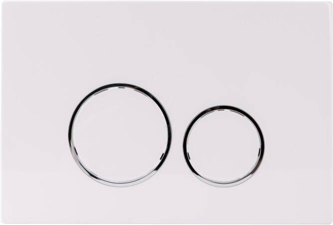 Starbluedisc Doppio bedieningsplaat voor Geberit UP100 UP320 UP720 reservoir chroom wit 415.161.610