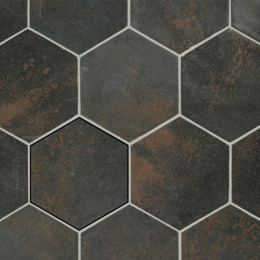 Stardos Wandtegel Magnetism Hexagon Graphite 13.9x16 cm