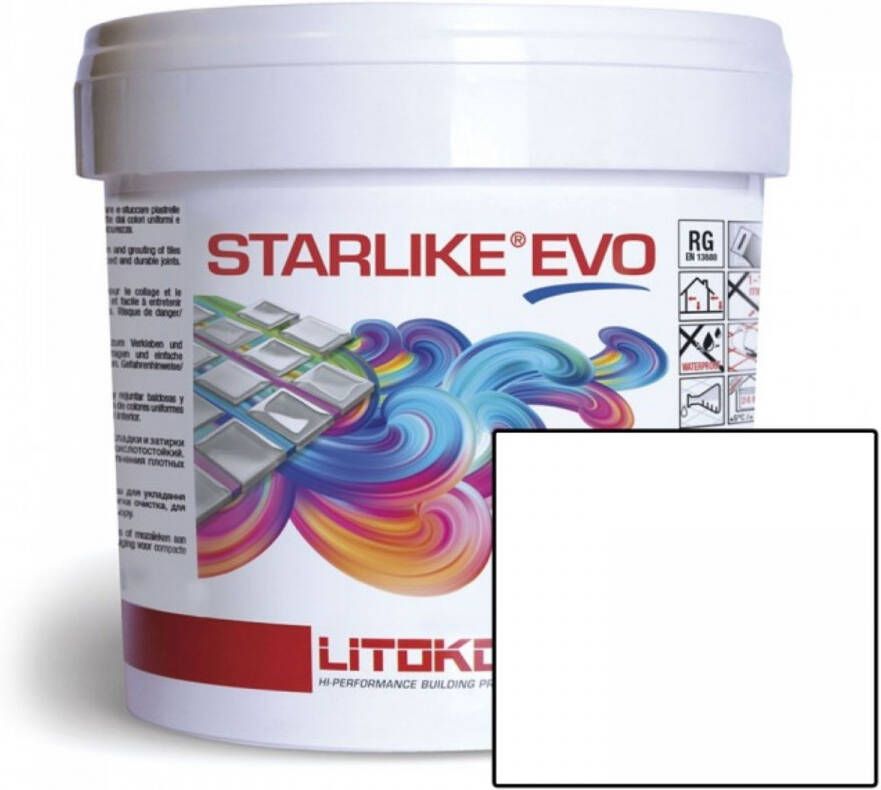 Starlike Voegmiddel 2 Componenten Epoxy 2 5 kg Evo 100 Bianco Assoluto Wit