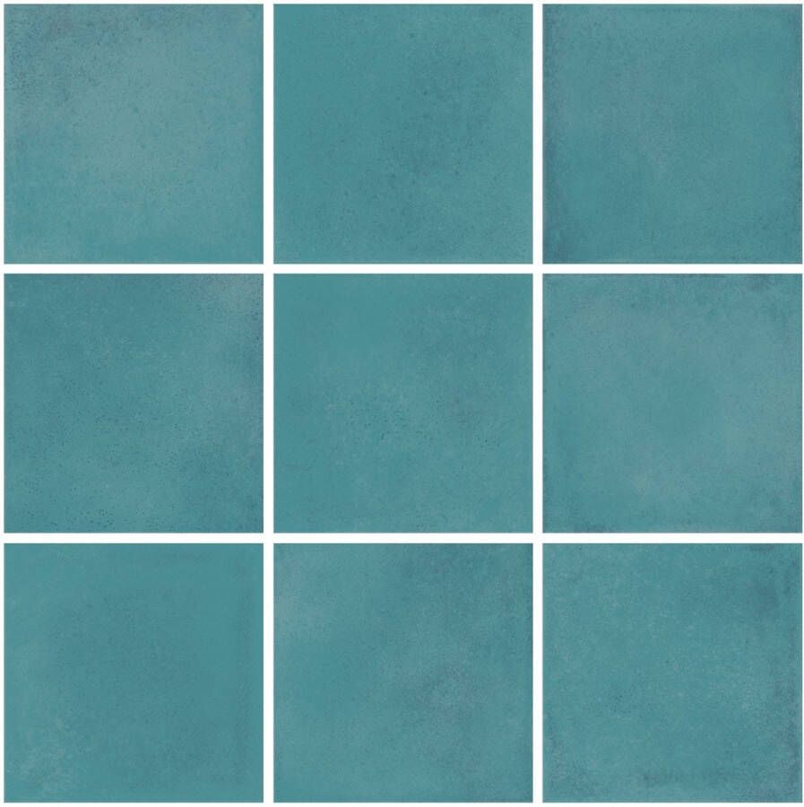 The Mosaic Factory Kasba mozaïektegel 30x30cm wandtegel Vierkant Porselein Ocean Blue Mat KAM10025 - Foto 3