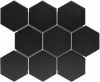 The Mosaic Factory Barcelona mozaïektegel 9.5x11x0.65cm voor wand en voor binnen en buiten hexagon porselein zwart mat AMH95317 online kopen