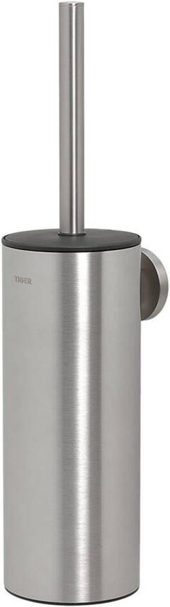 Tiger Noon Toiletborstel met houder RVS geborsteld 8.9x38.2x11cm 1322430946