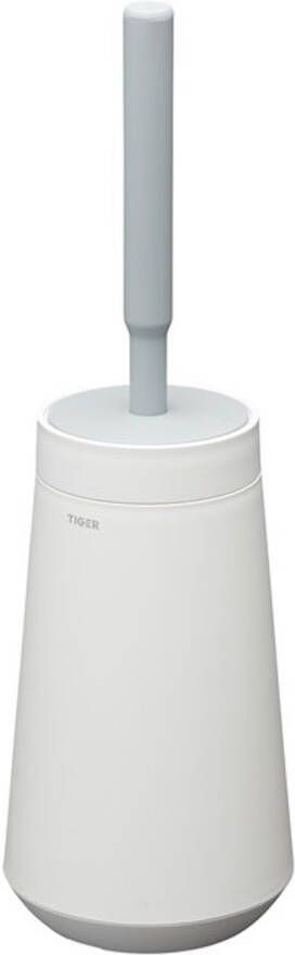 Tiger Tess Toiletborstelhouder met Swoop borstel flexibel Wit Lichtgrijs 1329420146