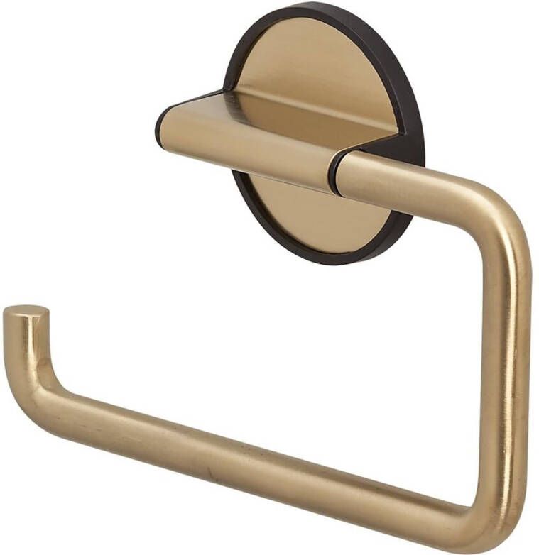 Tiger Tune Toiletrolhouder zonder klep zelfklevend geborsteld messing zwart 1326535646 - Foto 2