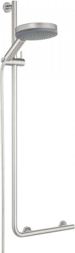 Tiger Boston Comfort & Safety Wandbeugel met douchestang RVS geborsteld Links 45.3x114x7.7cm 299720946 - Foto 2