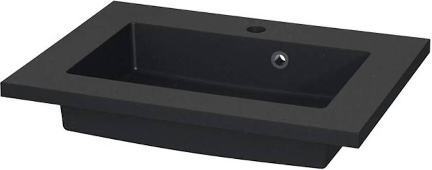 Tiger Wastafel S-line Quadro 60 cm Mat Zwart