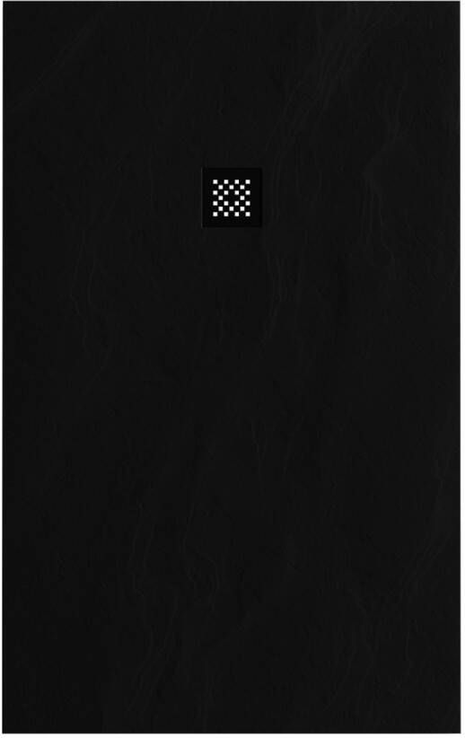 Topa Douchebak Sanitop Just Creating Relievo Crag 100x160 cm Mat Zwart