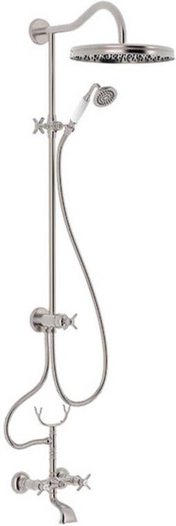 Tres Regendouche set Clasic | Opbouw | Mengkraan | 2-weg | Vintage | RVS look - Foto 2