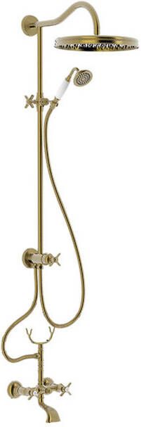 Tres Regendouche set Clasic | Opbouw | Mengkraan | 2-weg | Vintage | Messing mat - Foto 2