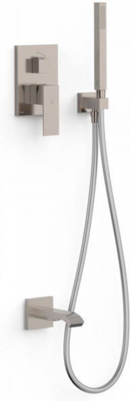 Tres Badkraan Inbouw Cuadro Exclusive met Handdoucheset Wanduitloop en Mengkraan RVS