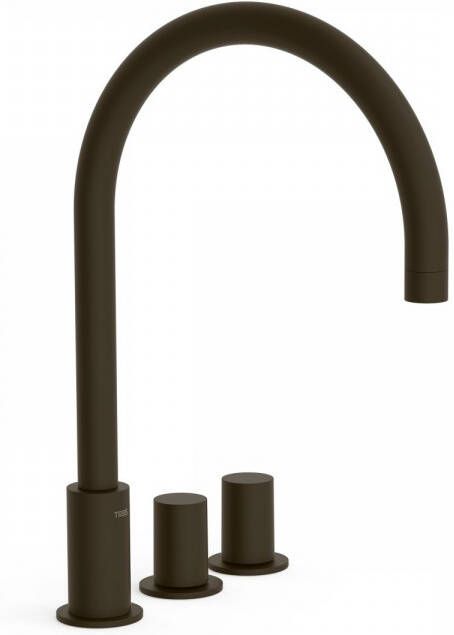 Tres Badrandkraan Study Exclusive Tweeknops Uitloop Gebogen 21 5 cm Zwart Brons