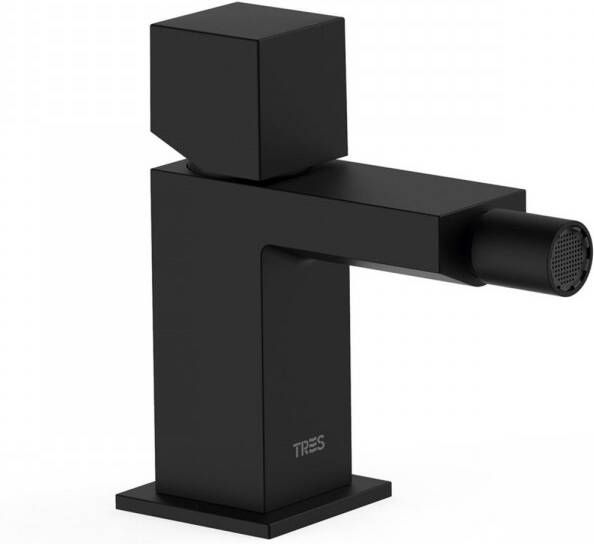 Tres Bidetmengkraan Cuadro Exclusive met Draaiknop Korte Uitloop 10 cm Mat Zwart - Foto 3