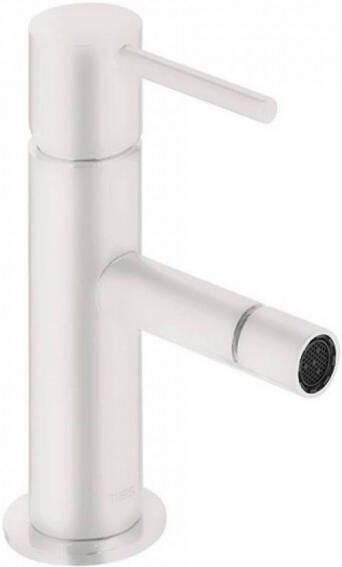 Tres Bidetmengkraan Study Colors 1-Hendel Uitloop Recht 8 cm Rond Mat Wit