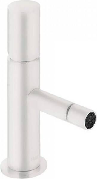 Tres Bidetmengkraan Study Exclusive 1-Knop Uitloop Recht 8 cm Rond Mat Wit - Foto 2