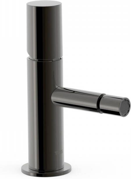 Tres Bidetmengkraan Study Exclusive 1-Knop Uitloop Recht 8 cm Rond Metallic Zwart - Foto 2