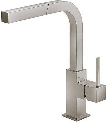 Tres Keukenkraan Cuadro | Opbouw | 360° Draaibaar | Uitrekbare sproeier | Mengkraan | 1-hendel | Vierkant | RVS look - Foto 2