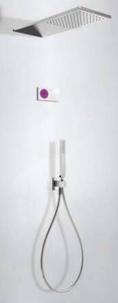 Tres Regendouche set electronisch Shower technology | Inbouw | Thermostaatkraan | 2-weg | Vierkant | Chroom - Foto 6