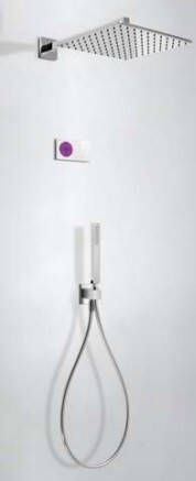 Tres Regendouche set electronisch Shower technology | Inbouw | Thermostaatkraan | 2-weg | Vierkant | Chroom - Foto 4
