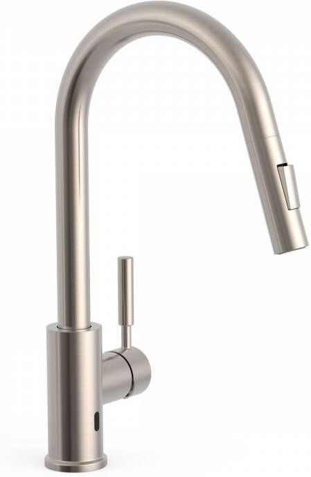 Tres Elektronische Keukenkraan Tempo Standard met Omstel en Hendel RVS