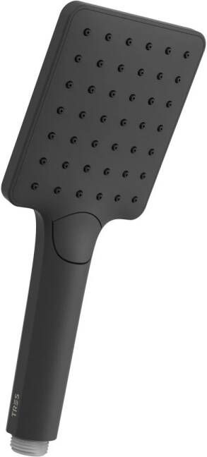 Tres Handdouche Massage Eco-Drop 3-Standen 9.6x5.5x24.2 cm Vierkant Mat Zwart