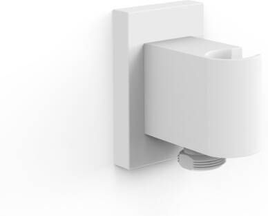 Tres Doucheaansluiting Block System | Met handdouchehouder | Messing | Rond | Wit mat - Foto 3