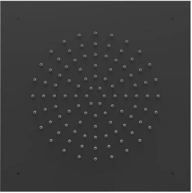 Tres Hoofddouche Exclusive | 38x38 cm | Vierkant | Zwart mat - Foto 2