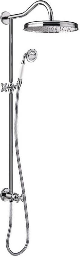 Tres Clasic glijstang set met regendouche 108 cm vintage chroom - Foto 2