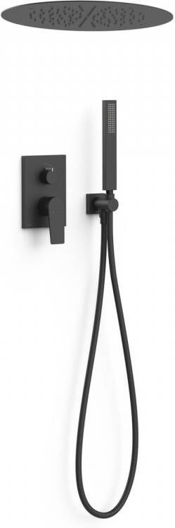 Tres Regendoucheset Inbouw Project Rond 38 cm Met Plafonddouche en Handdoucheset met Staafhanddouche Rapid Box RVS - Foto 4