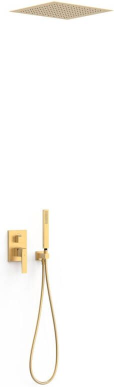 Tres Regendoucheset Inbouw Slim Exclusive Met Plafonddouche en Handdoucheset met Staafhanddouche Mat Zwart - Foto 4