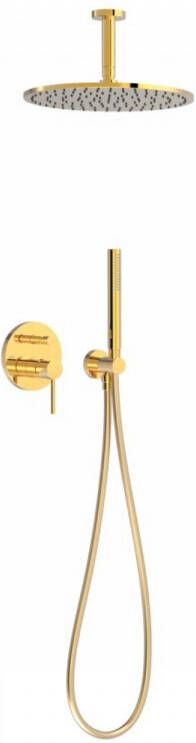 Tres Regendoucheset Inbouw Study Exclusive Rond 30 cm Met Plafondarm en Handdoucheset met Staafhanddouche Rapid Box Chroom - Foto 5