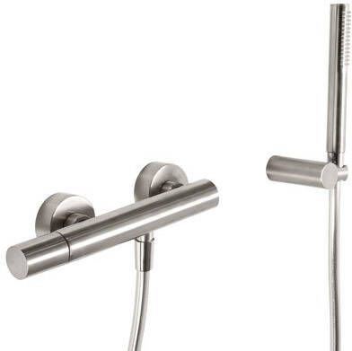 Tres Douchekraan Study | Opbouw | Mengkraan | 1-weg | hoh 15 cm | 1-knop | Rond | Rvs look - Foto 2