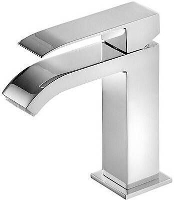 Tres Cuadro wastafelkraan met hendel en verdekte waterval uitloop 00610101