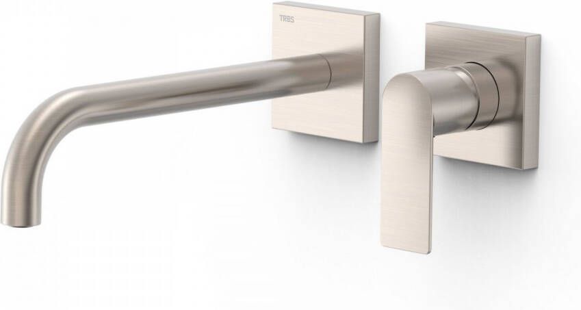 Tres Wastafelmengkraan Inbouw Loft Colors Gebogen Uitloop 24 cm RVS