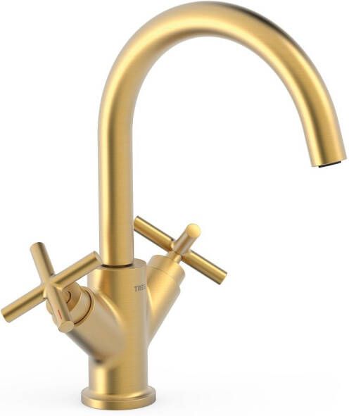 Tres Wastafelmengkraan Mont Blanc Hoog 2-Kruisgreep Mat Goud