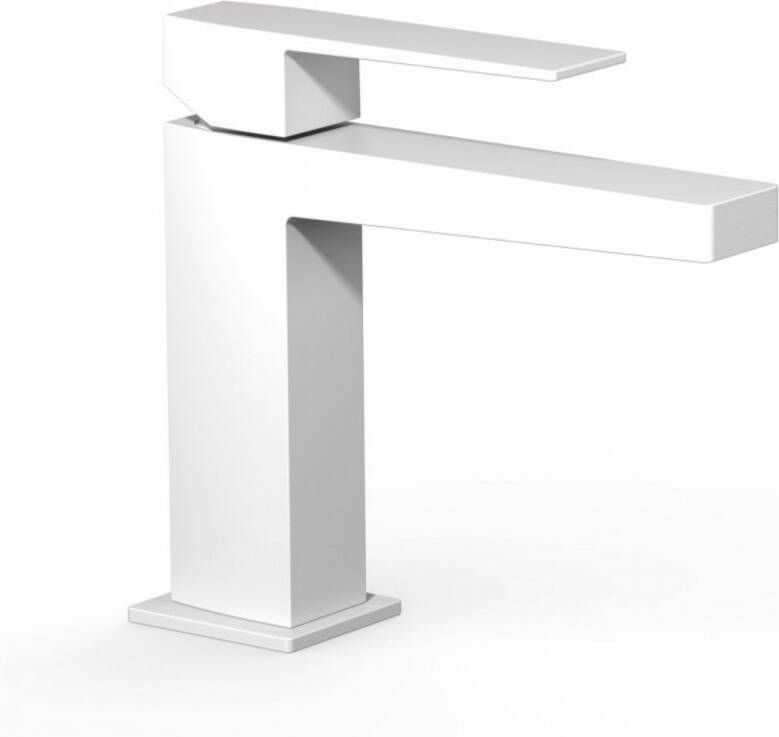 Tres Wastafelmengkraan Slim Exclusive Vierkant Mat Wit