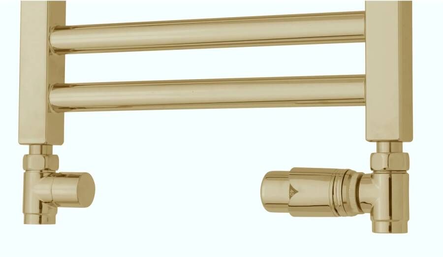 TVS Design Radiator Zij-Aansluitset TVS Ventile 210 Goud