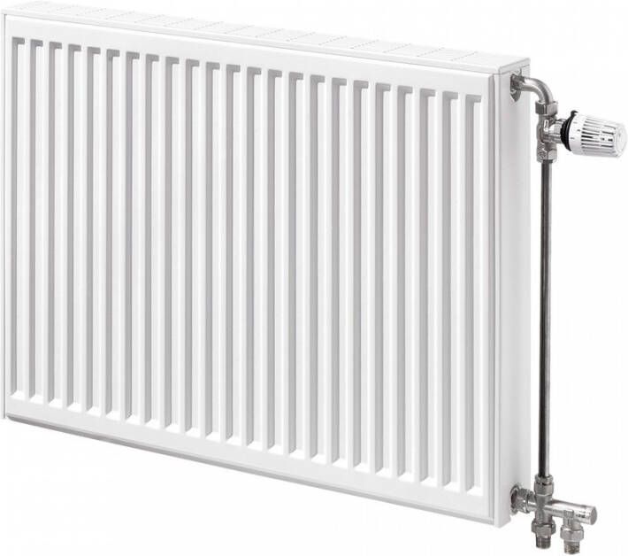Henrad Compact All In paneelradiator 40x120cm type 22 1494watt 4 aansluitingen Staal Wit Glans 0113042212